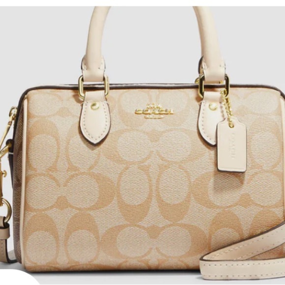 Coach Handbags - Coach Tan and Cream mini Rowan crossbody
